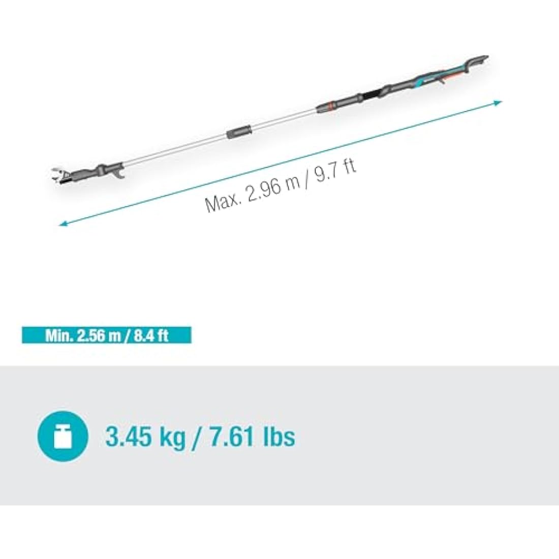 Gardena HighCut 250/18V P4A Cordless Telescopic Tree Pruner
