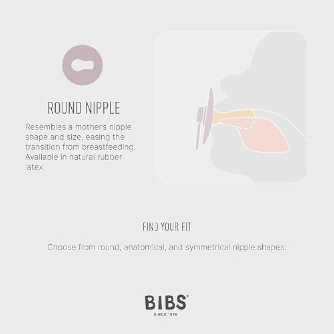 BIBS Colour Pacifier 2-Pack | Natural Rubber Latex Soother, 6-18 Months
