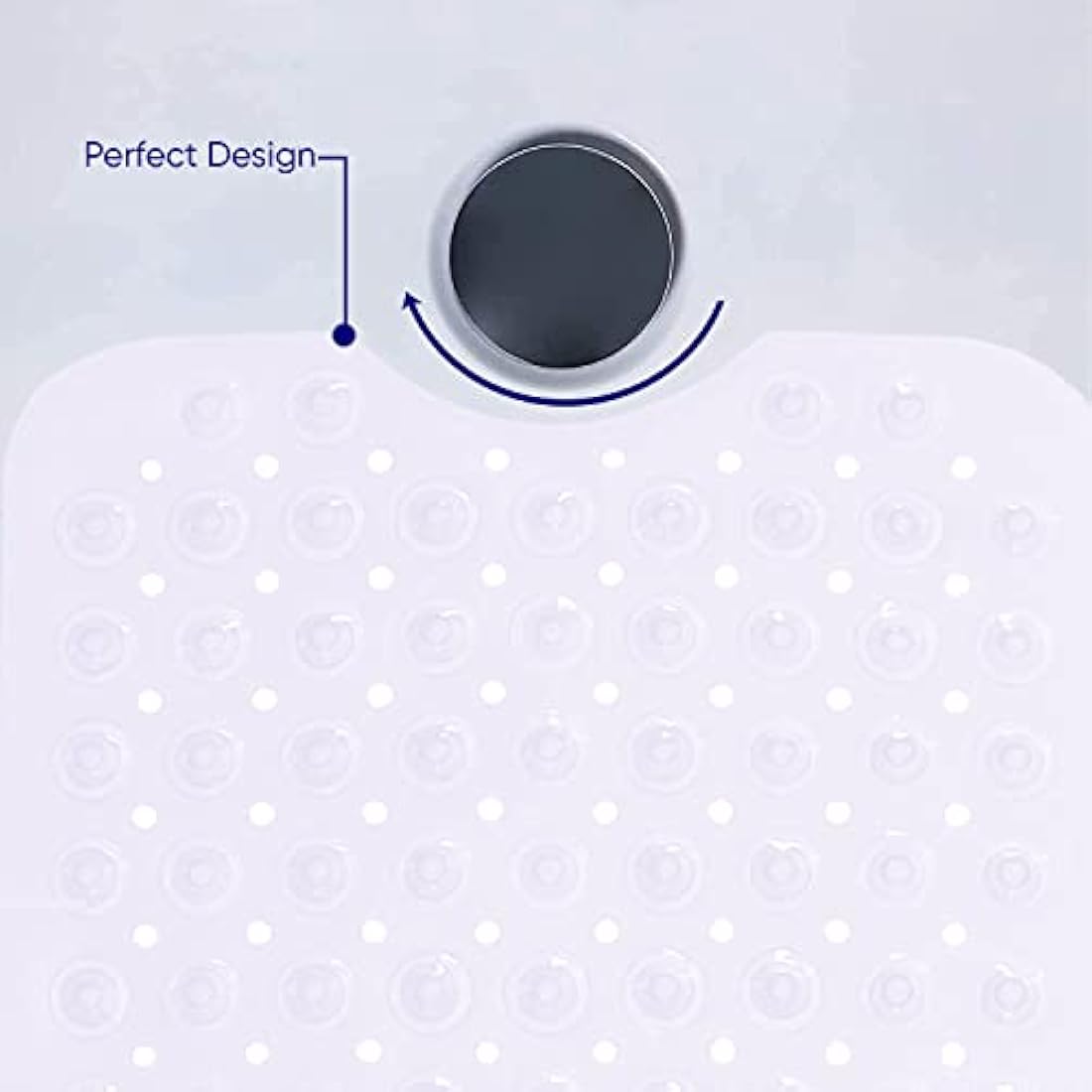 Non-Slip Shower Bath Mat - Anti-Mould PVC Rubber (100x40cm)