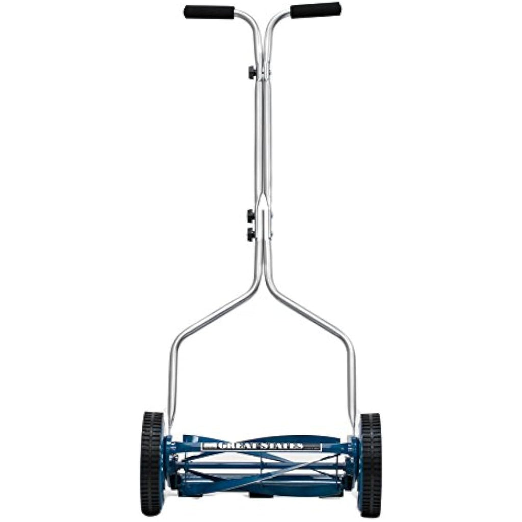 Great States 14" Hand Reel Push Lawn Mower – 4-Blade Manual Grass Cutter