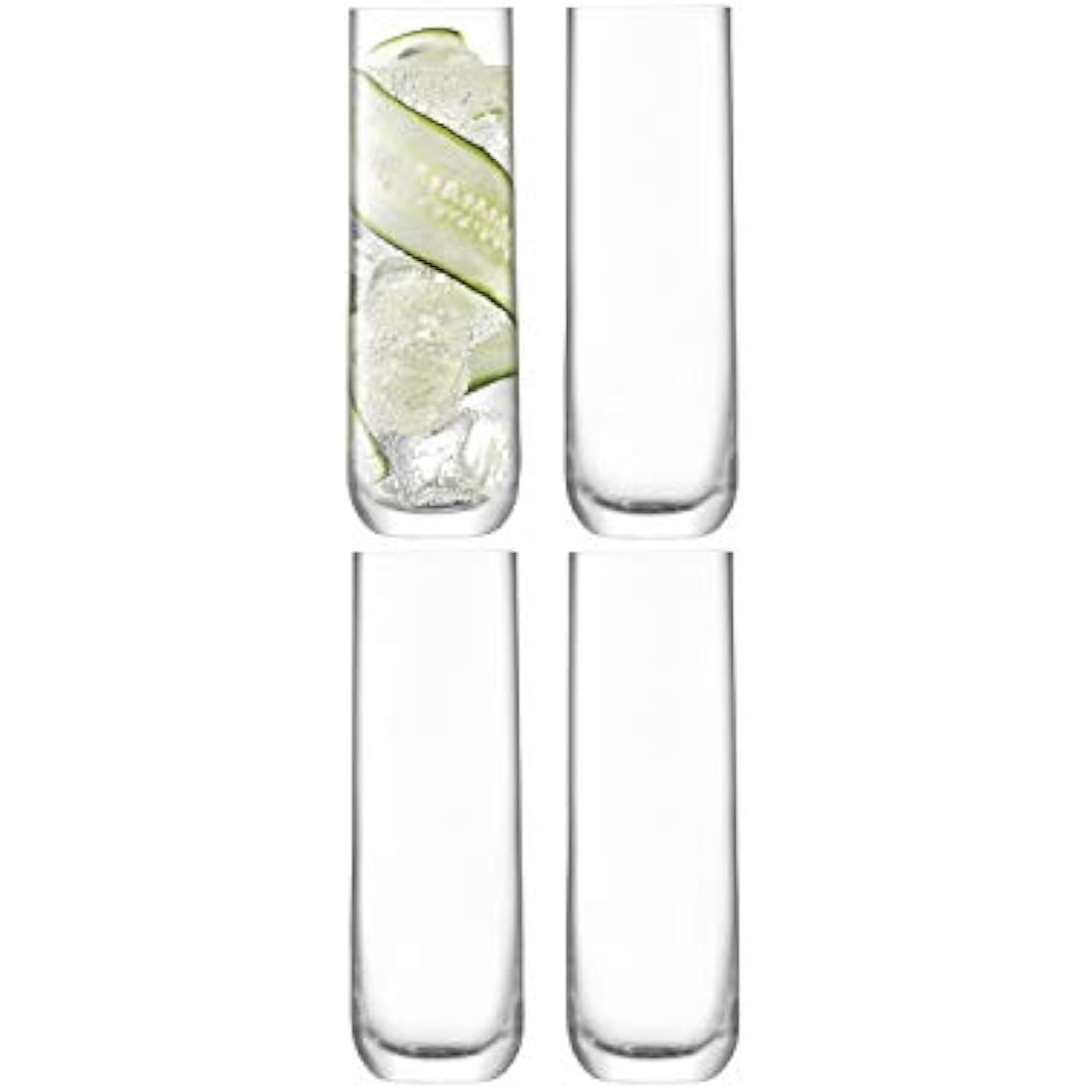 LSA International Borough Highball Glasses - 420ml Clear Crystalline - Set of 4