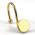 Jolof Store Brass Gold Shower Curtain Hooks | Rustproof Metal Rings - 12pk