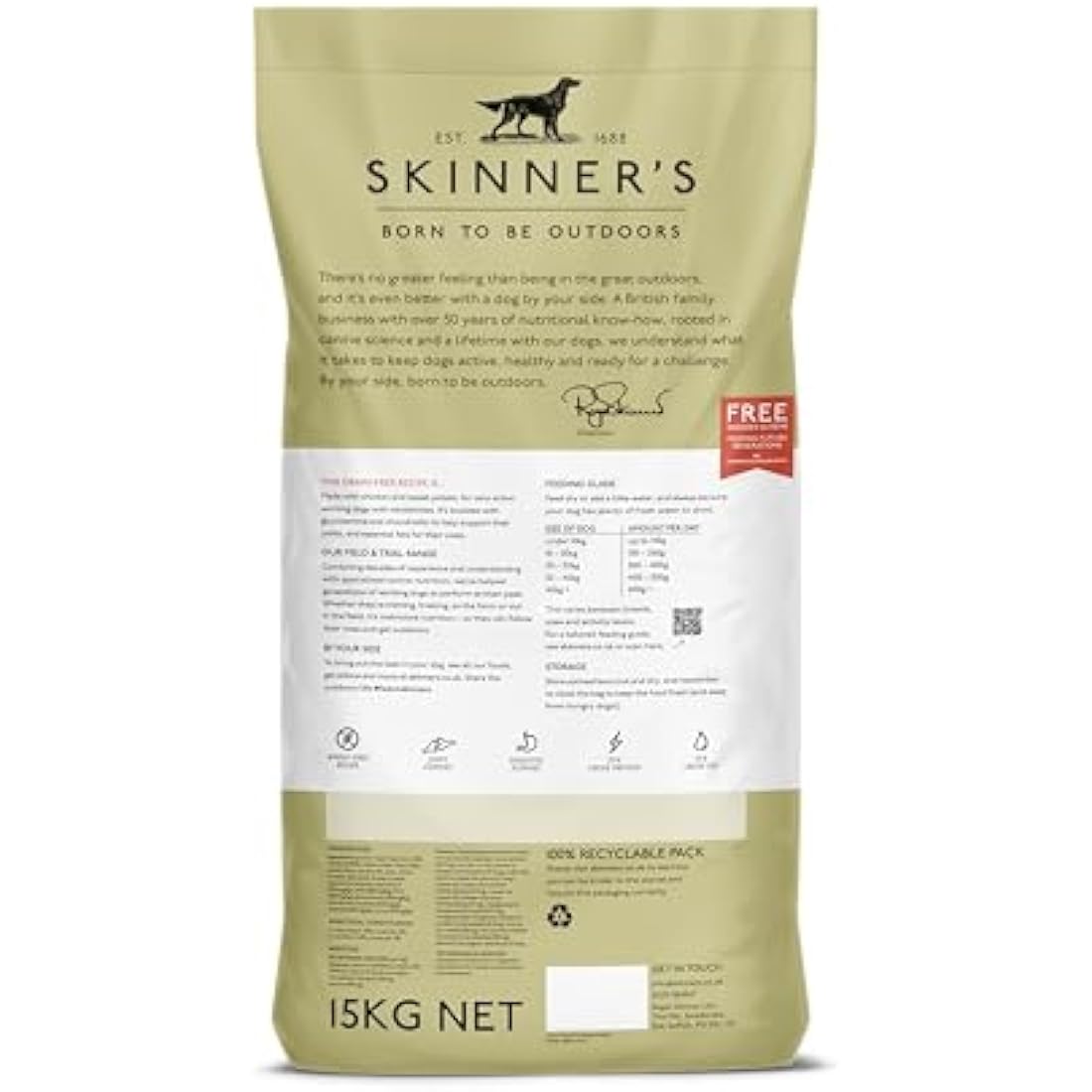 Skinner’s Field & Trial Grain Free Chicken & Sweet Potato Dog Food - 15kg