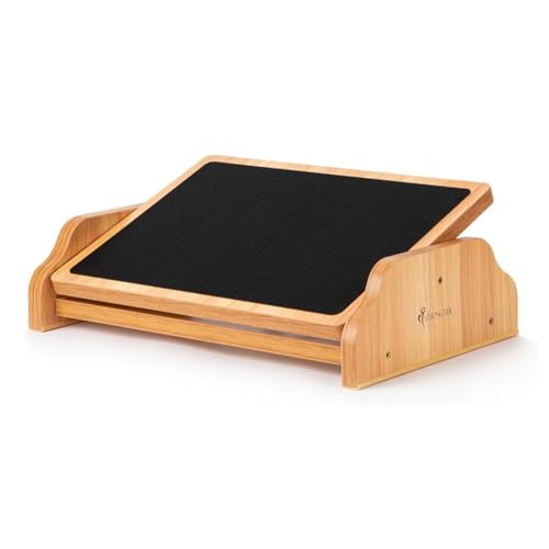 StrongTek Wooden Rocking Foot Rest – Ergonomic Under Desk Stool