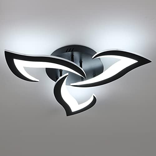 Modern Flower LED Ceiling Light – 36W Cool White 6500K Black