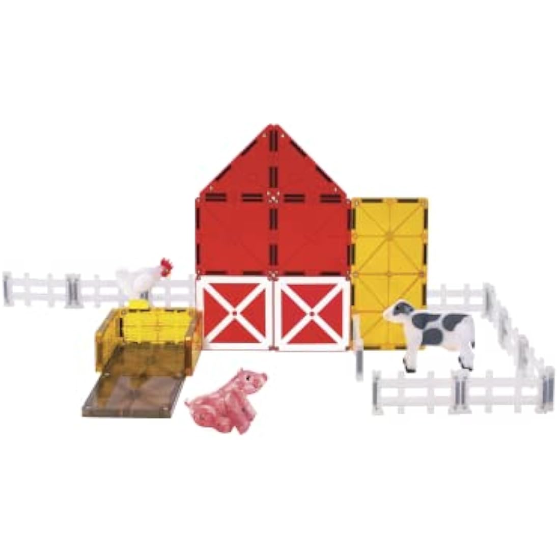 MAGNA-TILES Farm Animals Magnetic Building Set – 25-Piece STEAM Toy