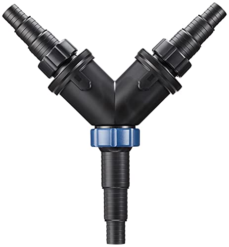 Oase Y-Splitter 1 1/2 Inch Water Distributor for Pond Pumps - Black