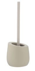WENKO Badi Ceramic Toilet Brush Set – Matte Beige with Silicone Head