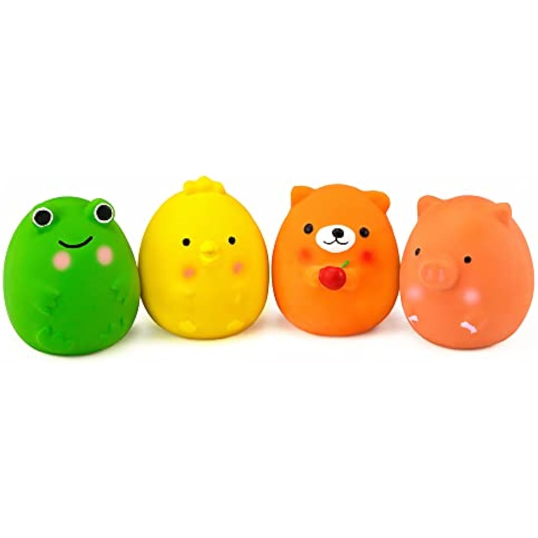 Chiwava 4-Pack Squeaky Latex Dog Toys – Small Puppy Interactive Fetch Set