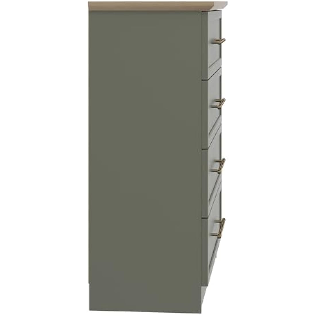 Galano Cleverton 4 Drawer Chest – Oak & Kale Green Storage Cabinet