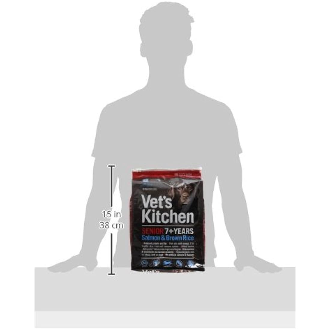 Vet's Kitchen Senior Dog Food – Salmon & Brown Rice Kibble – 3kg