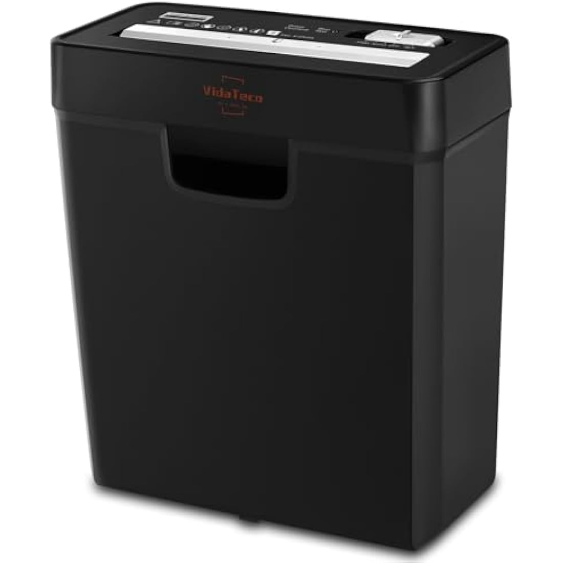 VidaTeco Strip Cut Paper Shredder | 6-Sheet Home Office Machine with 10L Bin