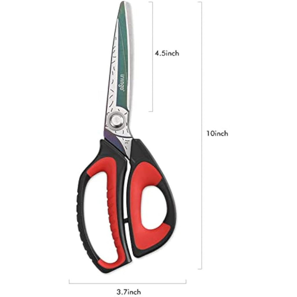 LIVINGO 10" Heavy Duty Scissors | Titanium Coated Stainless Steel Shears