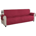 XINEAGE Quilted XL Sofa Cover | Water Resistant 4 Seater Pet Protector - Red