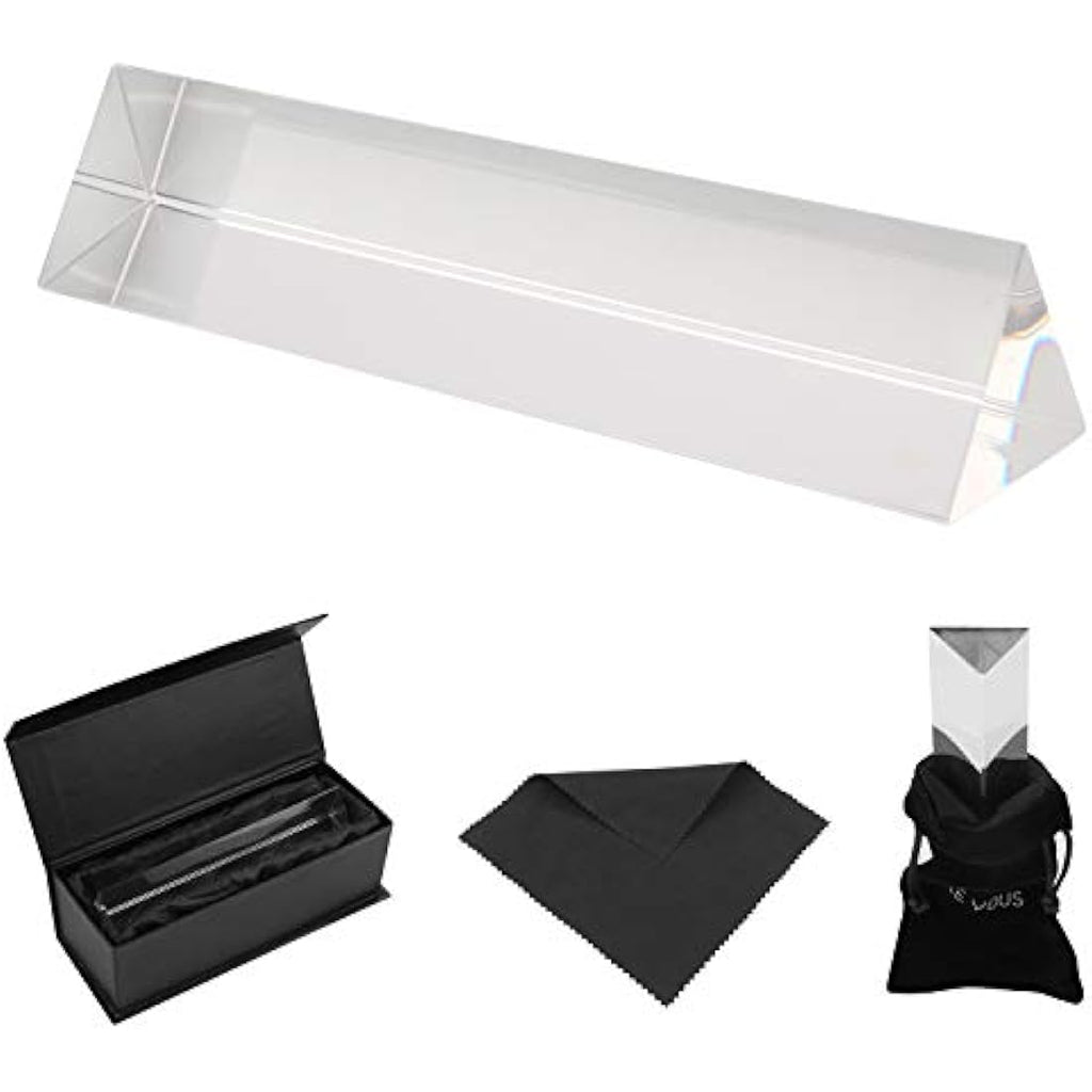 Belle Vous K9 Crystal Triangle Prism for Photography - 150mm Glass Refractor