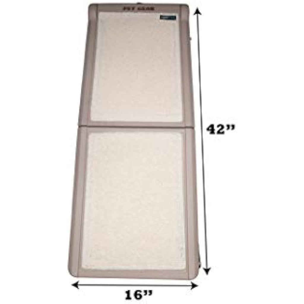 Pet Gear Bi-Fold Indoor Pet Ramp – Portable Folding Dog Ramp, Tan