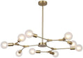 Jolof Store Modern Sputnik Chandelier – 9-Light Gold Mid Century Pendant