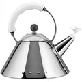 Alessi Whistling Water Kettle – Stainless Steel & White by Michael Graves