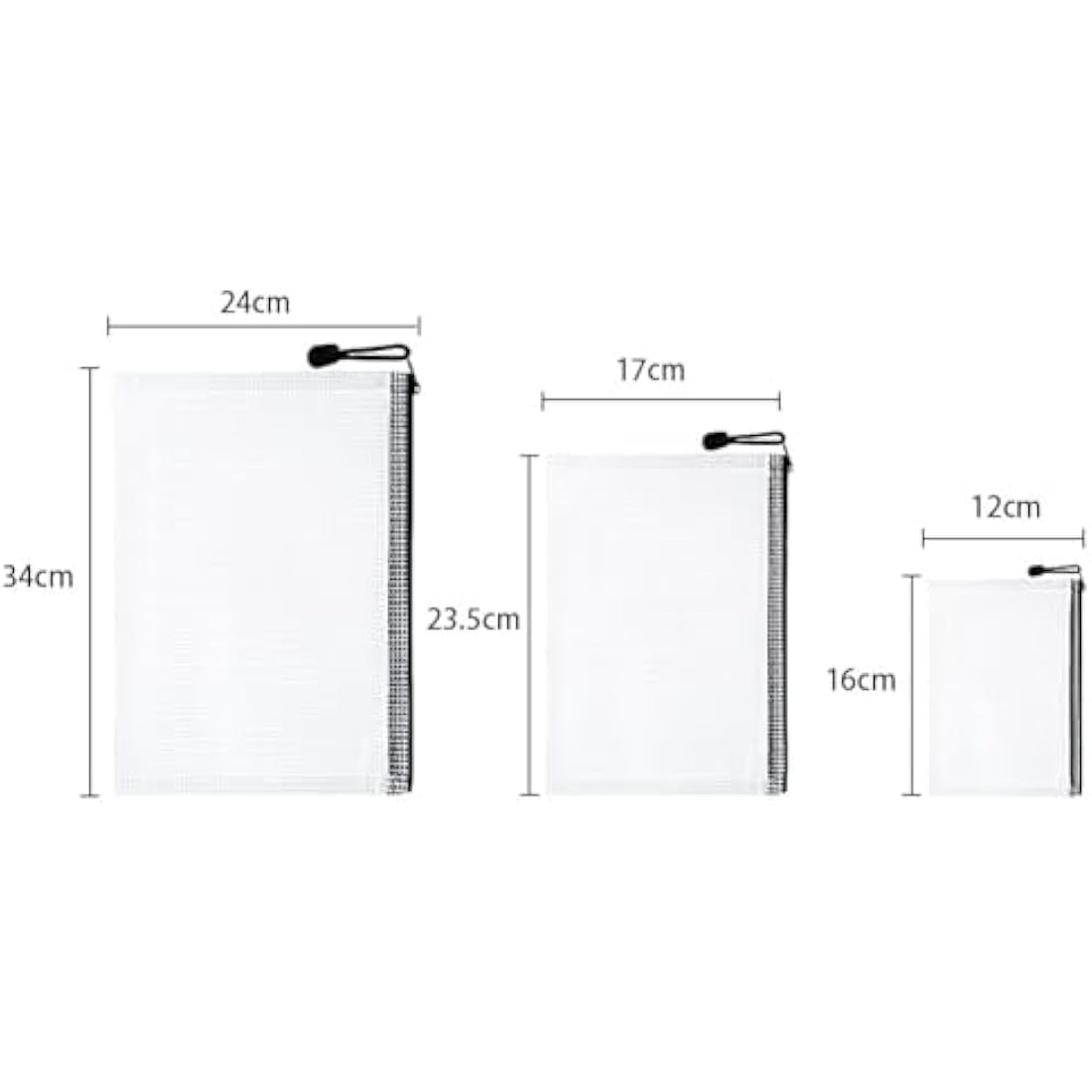 Vicloon Mesh Document Wallets – 15Pcs A4 A5 A6 Waterproof Zipper Bags
