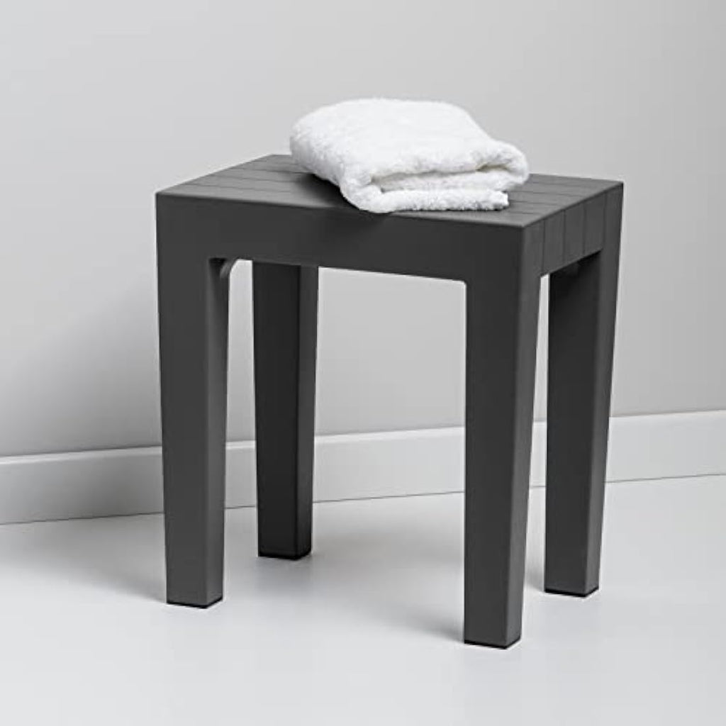 Tatay Lombok Rectangular Bench - Gray Polypropylene Outdoor Stool