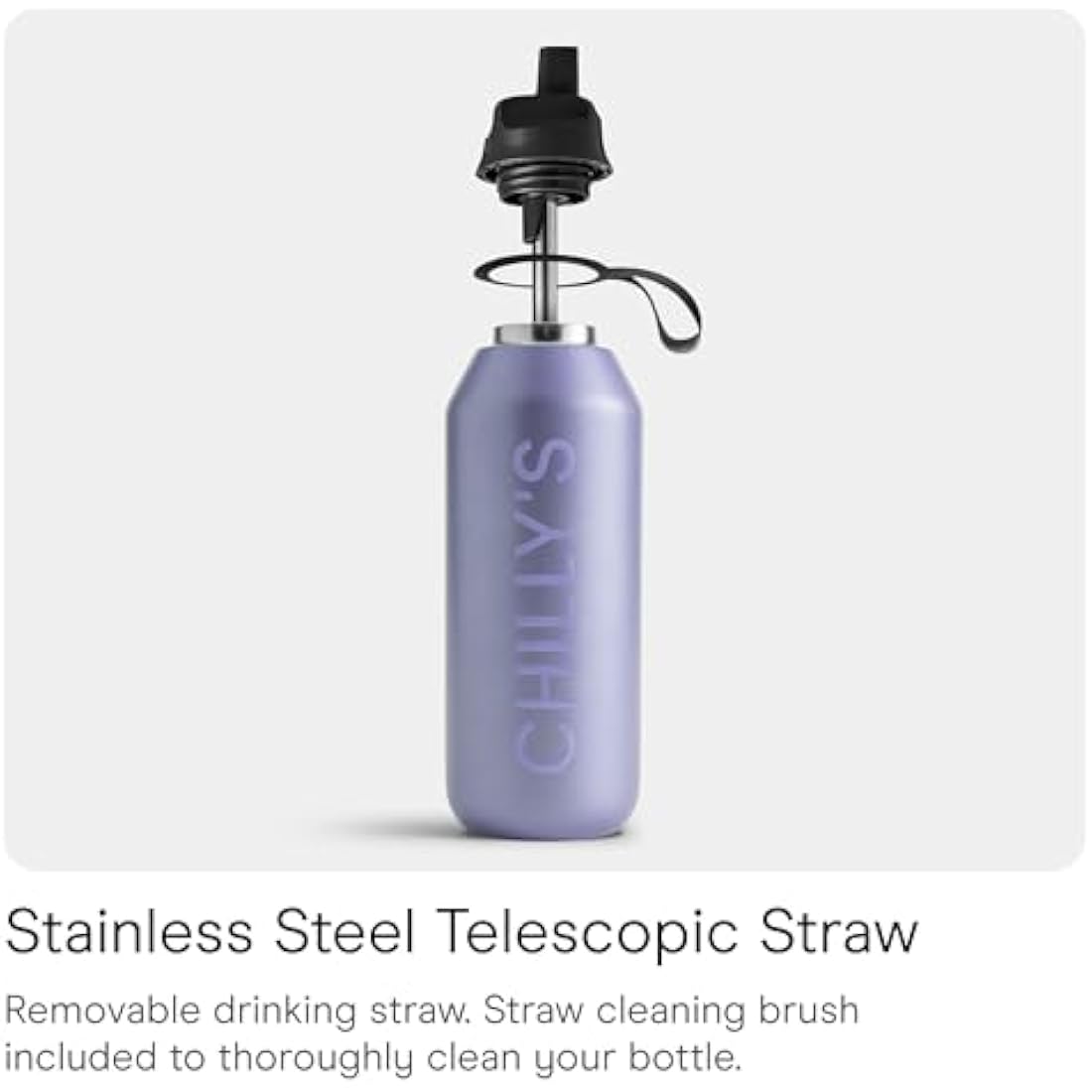 Chilly's Series 2 Flip Water Bottle – Insulated Stainless Steel, 1L