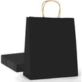 Large Black Paper Gift Bags with Handles - 18 Pack