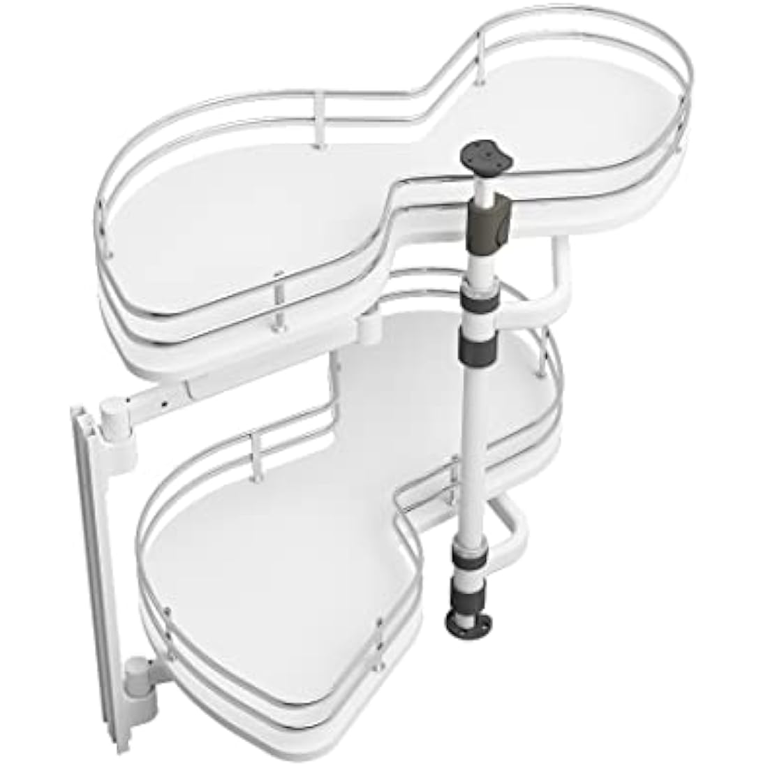 VADANIA Blind Corner Cabinet Organizer - 2-Tier Soft Close Swing Tray