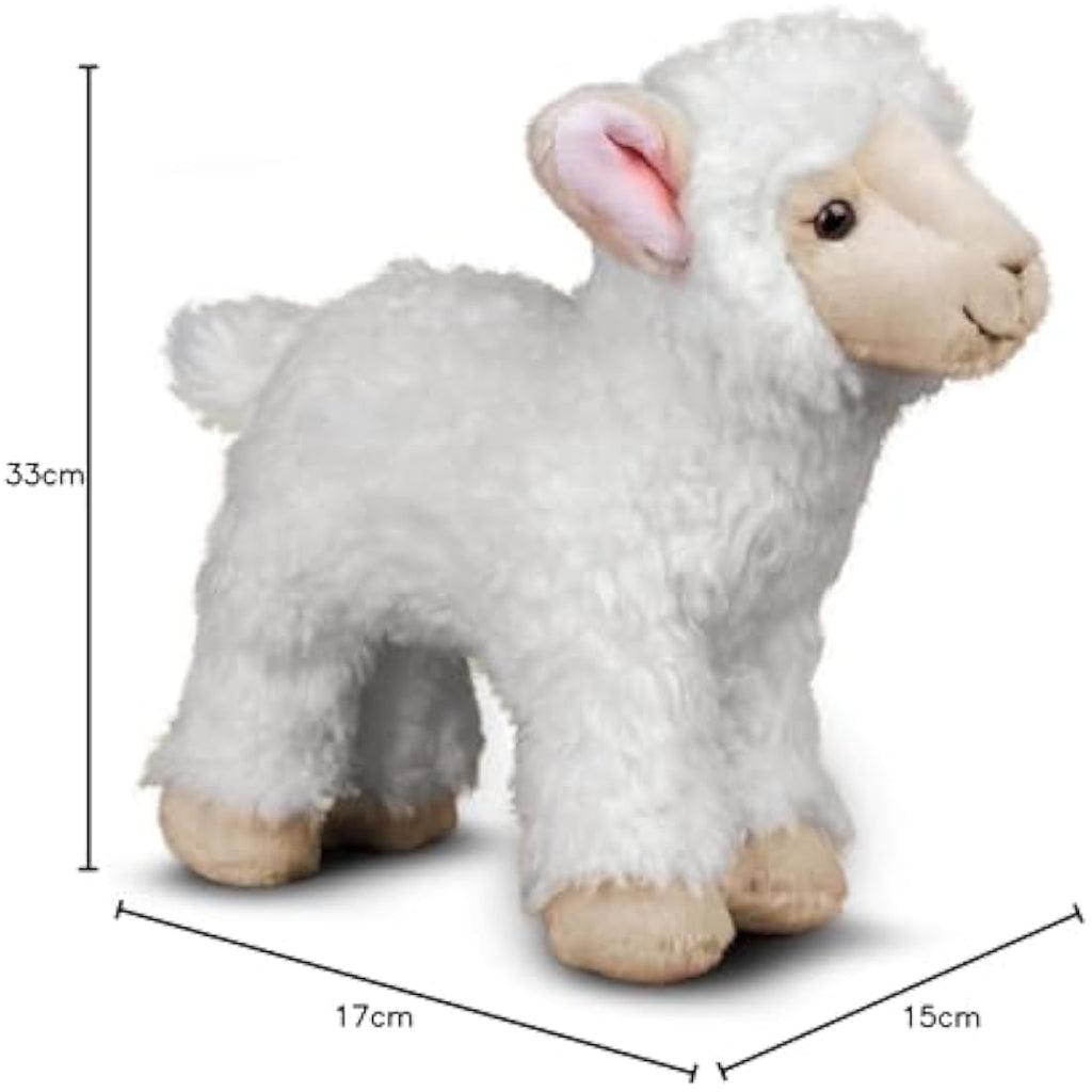 Animigos World of Nature Lamb Plush Toy – Realistic Soft Animal