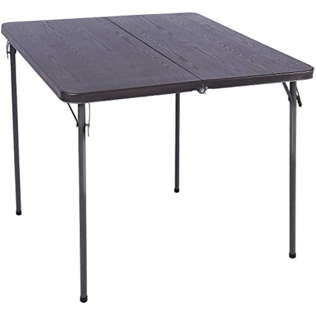 REDCAMP 34" Folding Card Table – Portable Square Picnic Table, Brown