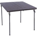 REDCAMP 34" Folding Card Table – Portable Square Picnic Table, Brown