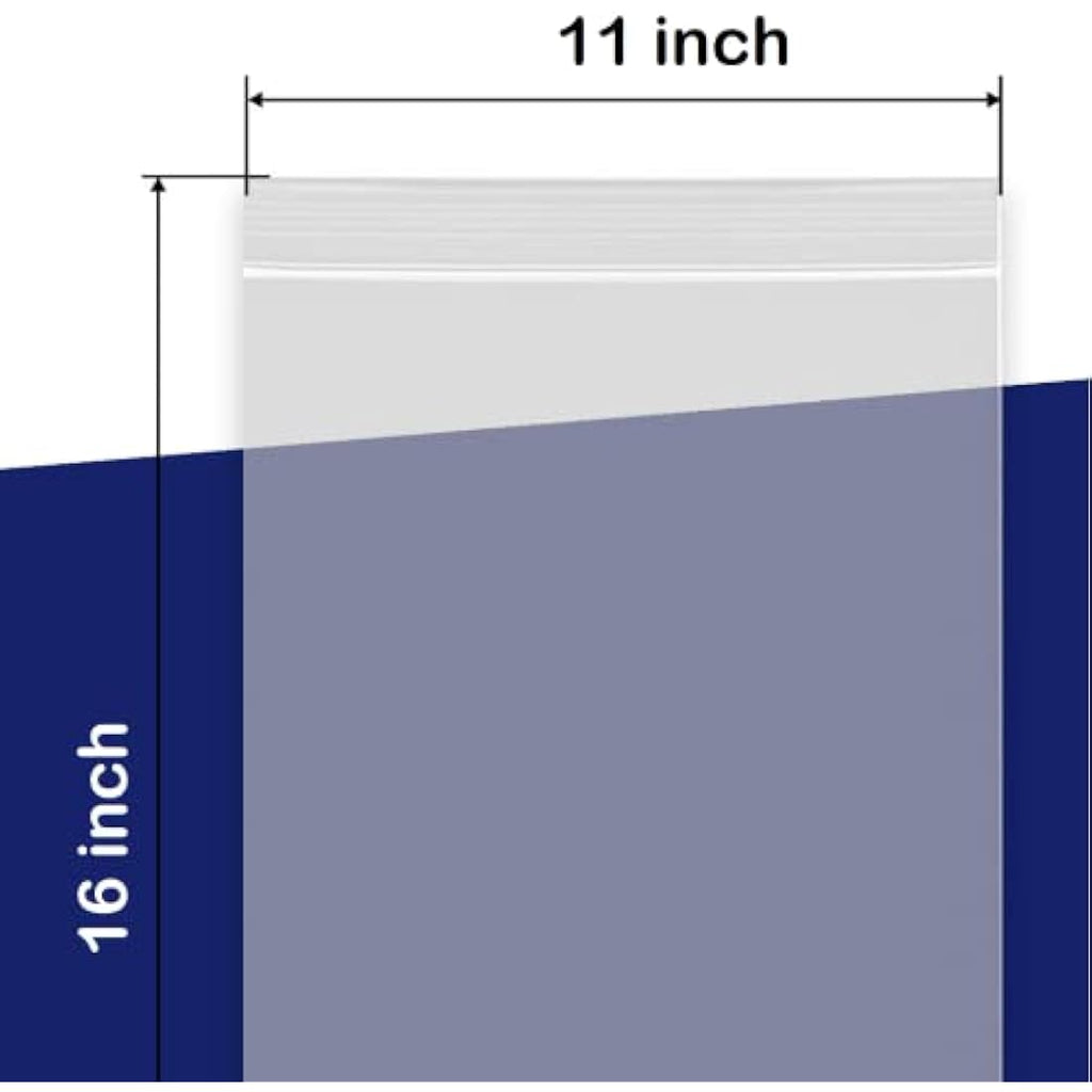 Sabco 100 Grip Seal Bags 11x16 | Clear Resealable Zip Lock Polythene
