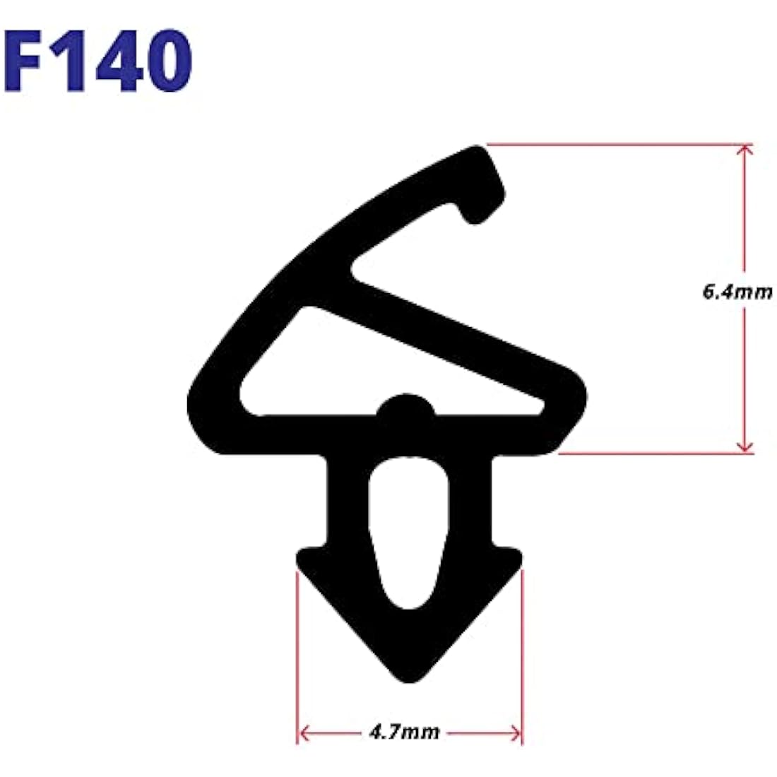 Jolof Store uPVC Window & Door Gasket Seal - Black Rubber Bubble Flipper