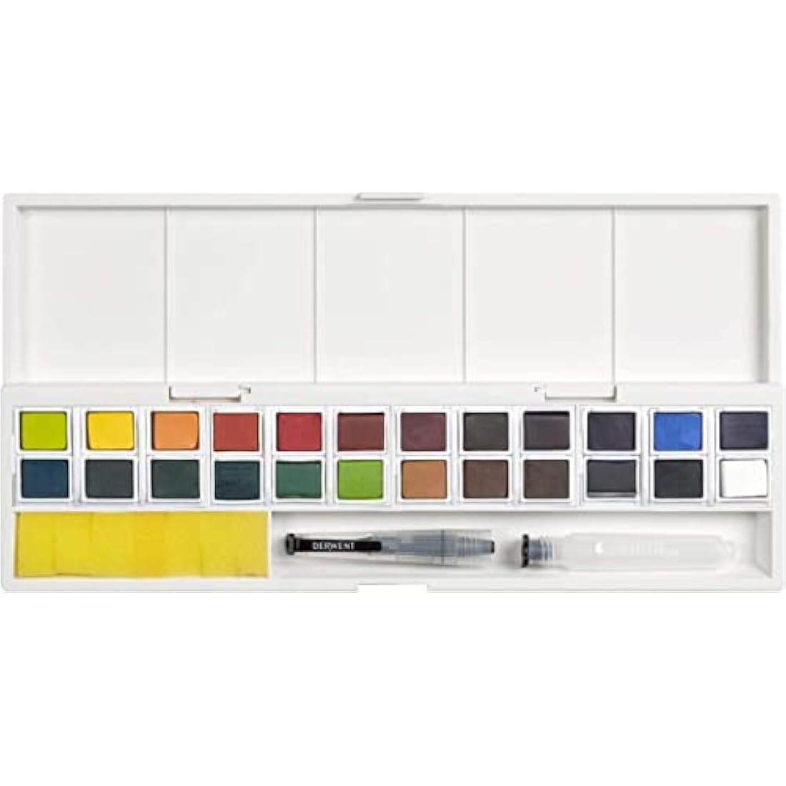 Derwent Inktense Paint Pan Studio Set – 24 Permanent Water-Soluble Colors