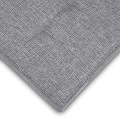 BRIAN & DANY Folding Linen Storage Ottoman Bench – Gray, 76x38x38cm