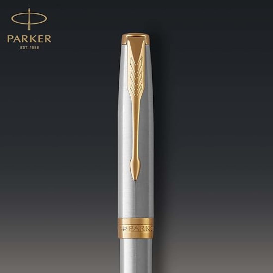 Parker Sonnet Ballpoint Pen – Stainless Steel with Gold Trim