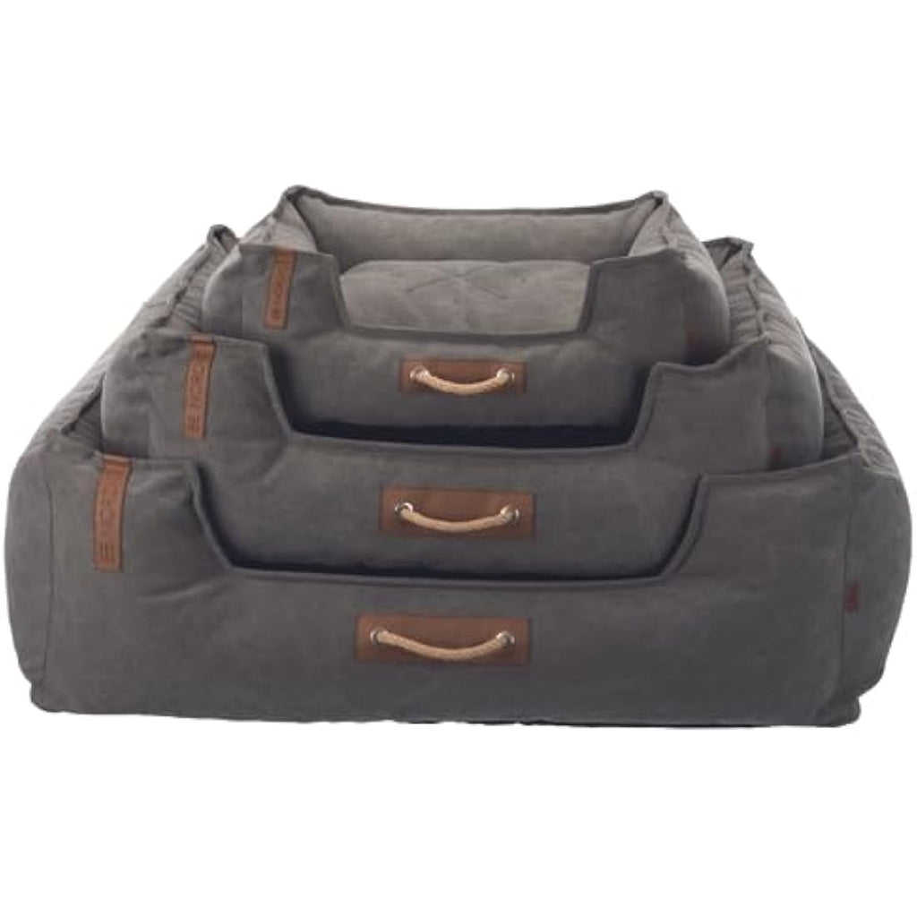 TRIXIE BE Nordic Föhr Dog Bed – Washable Dark Grey Basket, 60x50cm