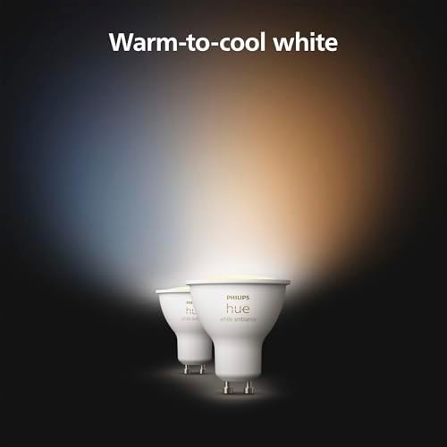 Philips Hue GU10 Smart Spotlight 2-Pack – White Ambiance LED Bulbs