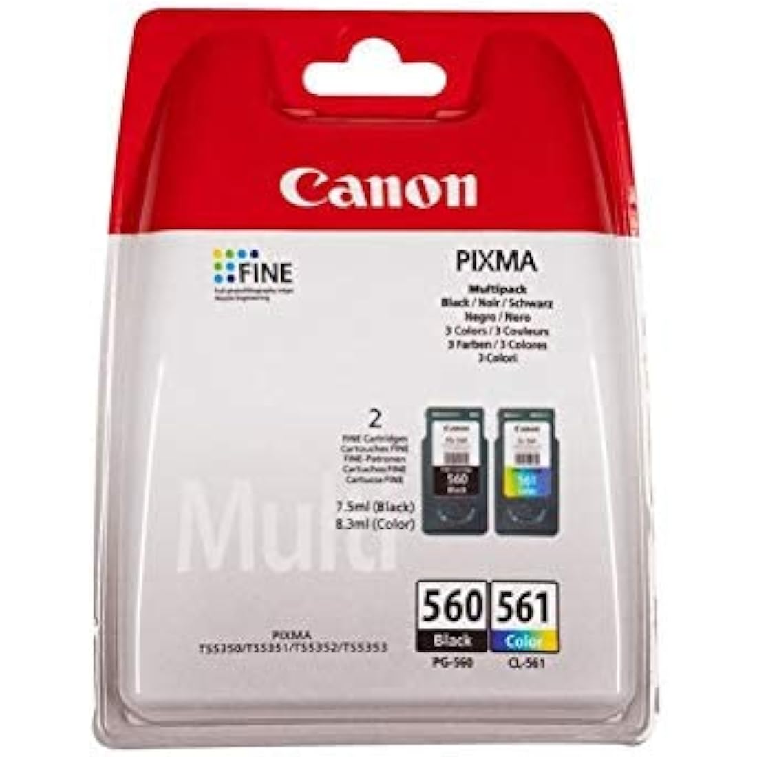 Canon PG560 CL561 Genuine Ink Cartridges Multipack for Pixma TS5350