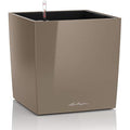 LECHUZA CUBE Premium 50 Self-Watering Planter - Taupe High Gloss