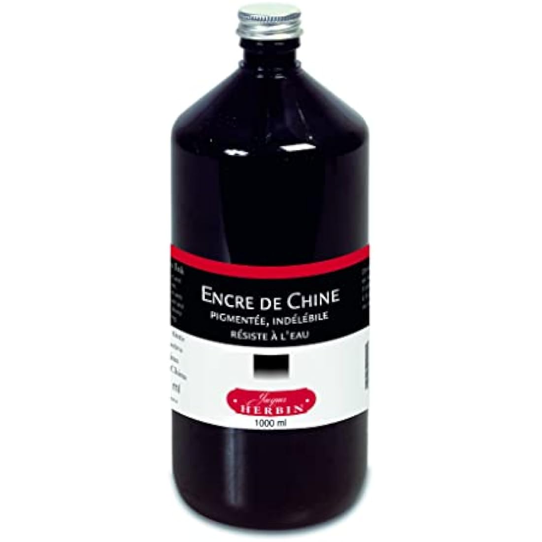Herbin Indian Writing Ink – 1000ml Black Pigment Ink for Calligraphy