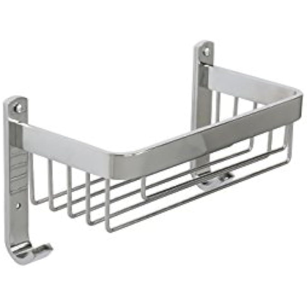 Croydex Large Chrome Aluminium Shower Caddy – Rust-Free Wall Basket