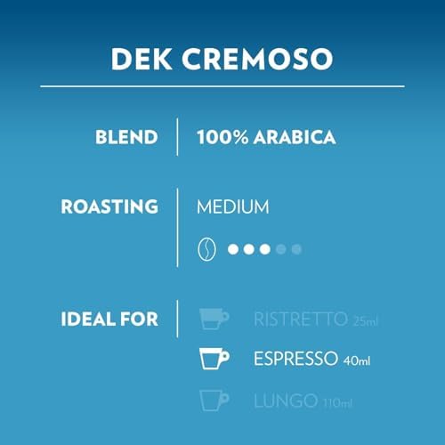 Lavazza A Modo Mio Dek Cremoso Decaf Coffee Capsules - 80 Pods (5x16)