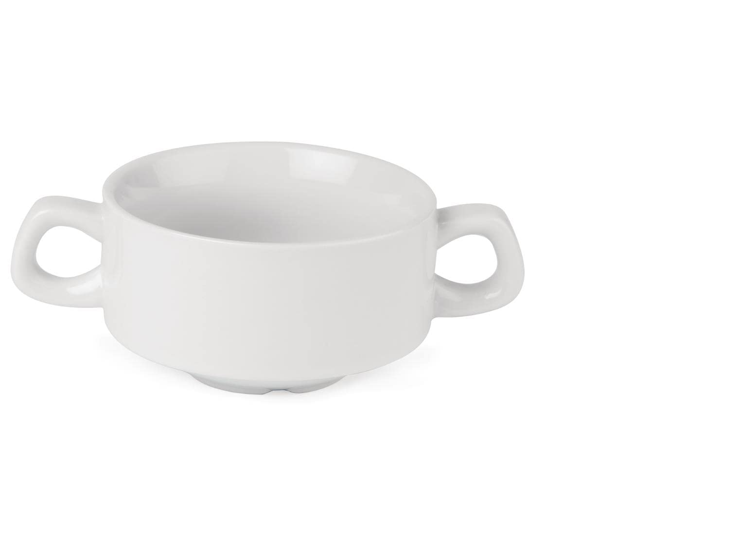 Olympia Athena Stacking Porcelain Soup Bowls - 290ml White (Pack of 12)