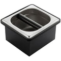 Stainless Steel Espresso Knock Box with Silicone Bar