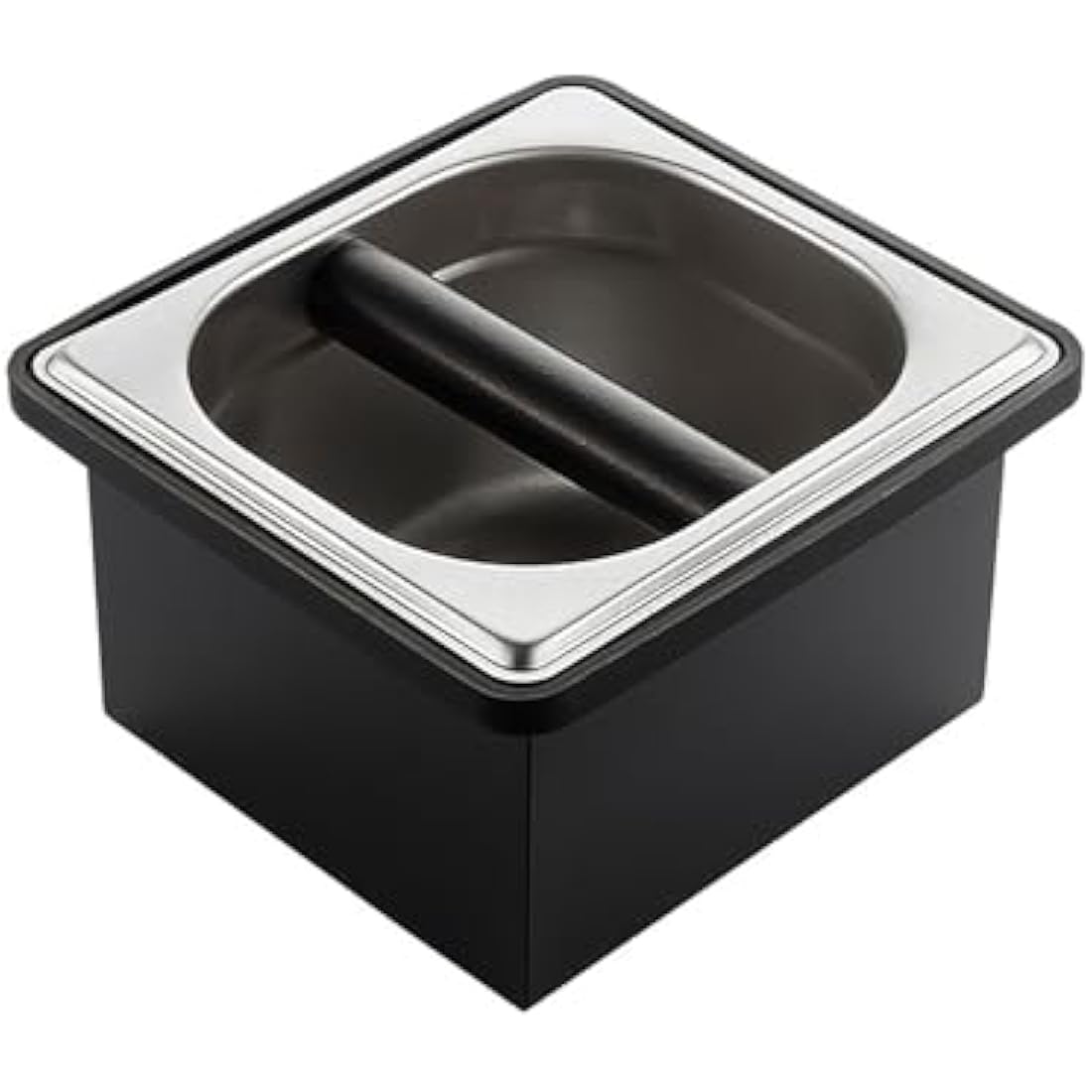 Stainless Steel Espresso Knock Box with Silicone Bar