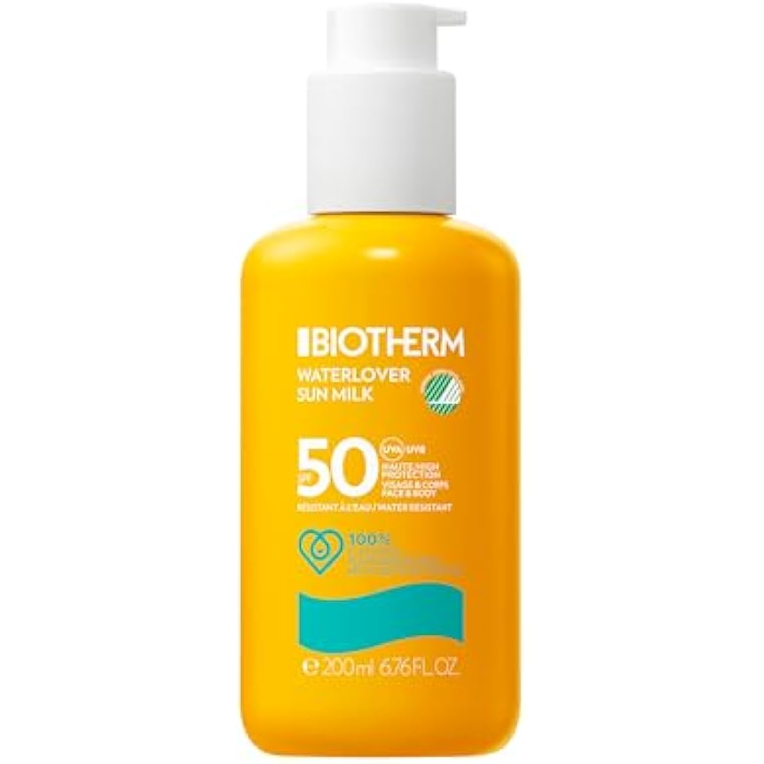 Biotherm Waterlover Sun Milk SPF50 – 200ml Unisex Skincare Sunscreen