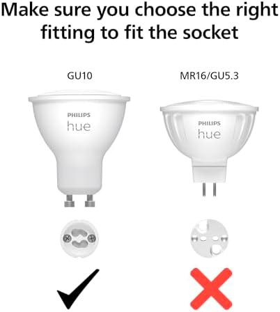 Philips Hue GU10 Smart Spotlight 2-Pack – White Ambiance LED Bulbs