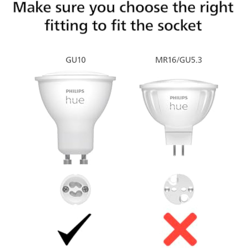 Philips Hue GU10 Smart Spotlight 3-Pack – White and Color Ambiance