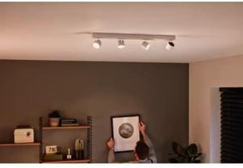 Philips Star WarmGlow Dimmable LED Spotlight | 4-Light White Ceiling Lamp