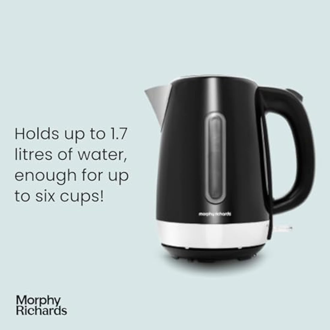 Morphy Richards Equip Electric Kettle | 1.7L Rapid Boil Stainless Steel